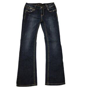 L.A. Idol USA Fashion Jeans Bootcut Blue Jeans Bling Embroidered Women's…